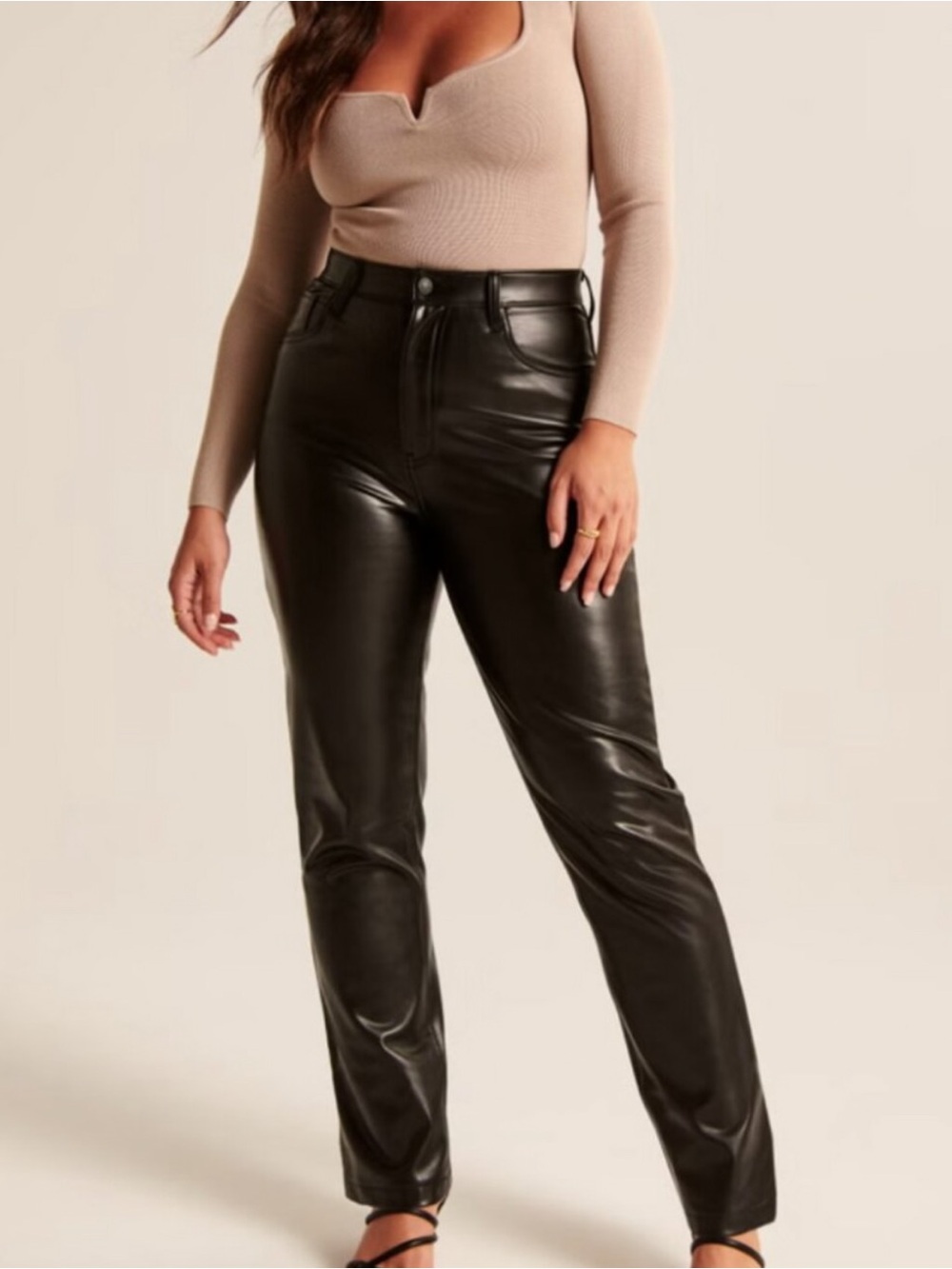 Abercrombie & Fitch | The 90s Relaxed High-Rise Faux Leather Pants